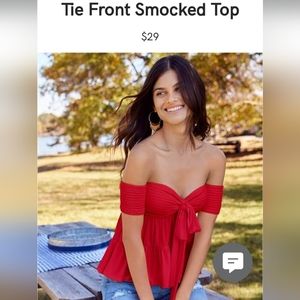 Venus Off Shoulder Red Top Size Medium Never Worn